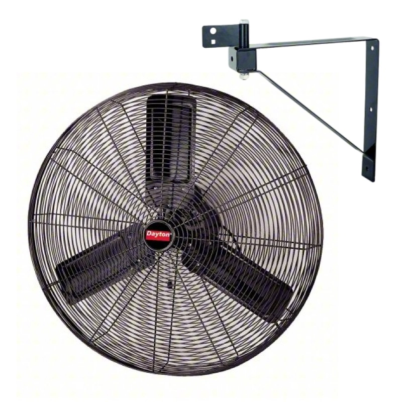 Dayton 1RWB4 Wall-Mount Air Circulator Fan, 30 In, Non-Oscillating