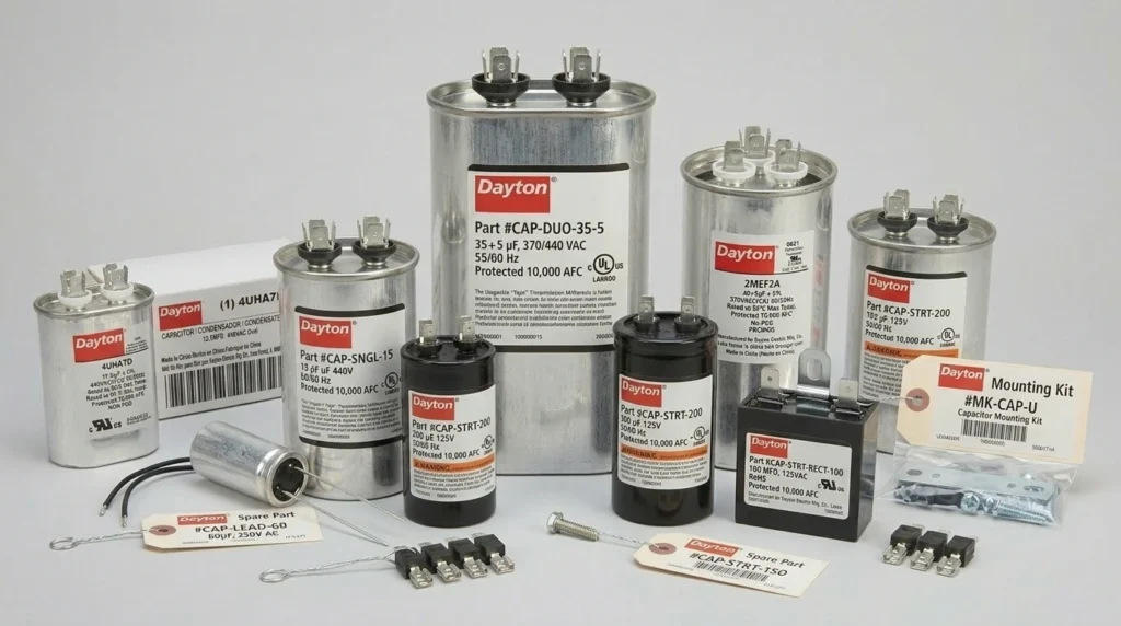 Dayton Replacement Capacitors for Fans